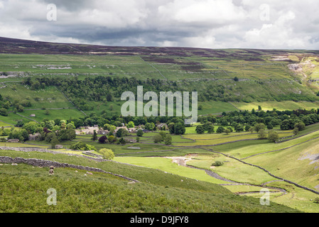 Arncliffe in Littondale, a pretty secluded village in the Yorkshire Dales National Park Stock Photo