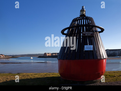 Memorial bouy of the 'Moresby' that sank in Dungarvan Bay in 1895 with the loss of 20 lives, County Waterford, Ireland Stock Photo