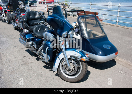 Harley Davidson Electra Glide Ultra Classic Motorcycle & Sidecar Stock Photo