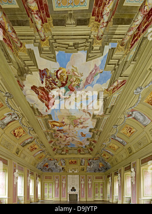 Ballroom in Tenneberg Castle in Waltershausen, Thuringia, Germany Stock Photo