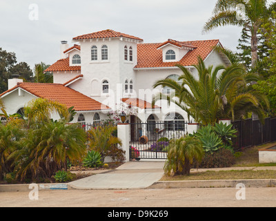 Home sweet home a manicured house in Point Loma San Diego California. Stock Photo
