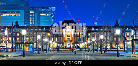 Historic Tokyo Station in the Marunouchi District of Tokyo, Japan. Stock Photo