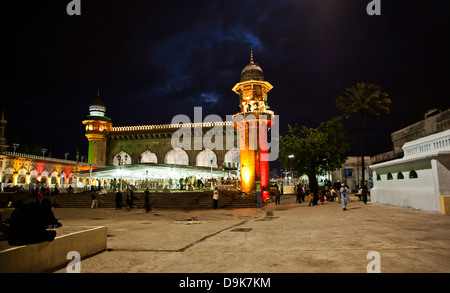 Facade of a Mosque, Mecca Masjid, Charminar, Hyderabad, Andhra Pradesh, India Stock Photo