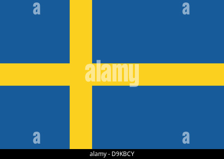 Official flag of Sweden nation Stock Photo