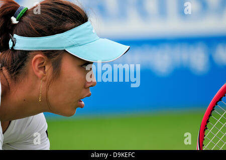 Hao-Ching Chan (Taipei) at Eastbourne 2013 Stock Photo