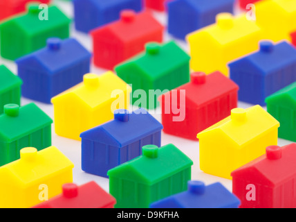 Colorful toy houses Stock Photo