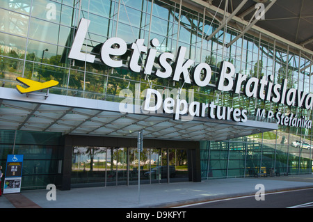 Letisko Bratislava M R Stefanika airport departures area exterior Bratislava Slovakia Europoe Stock Photo