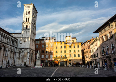 Lucca landmark, San Michele in Foro medieval church. Tuscany, Italy Stock Photo