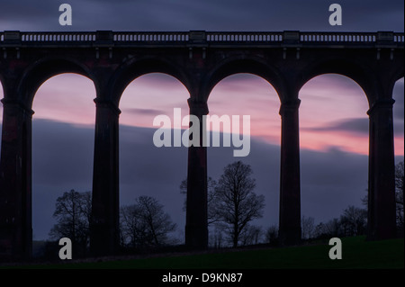 Ouse Valley viaduct at dusk Stock Photo