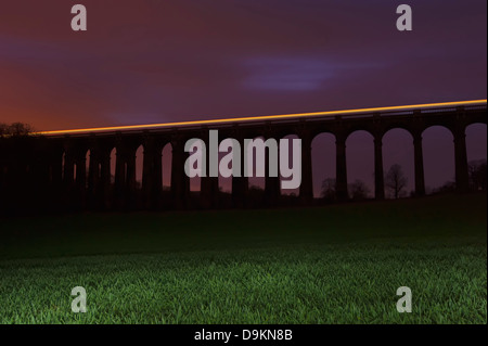 Ouse Valley viaduct at dusk Stock Photo