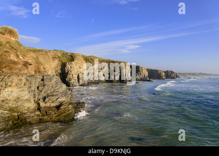 Cornish coastline at Gwithian near Hayle St Ives Bay Cornwall England UK Stock Photo