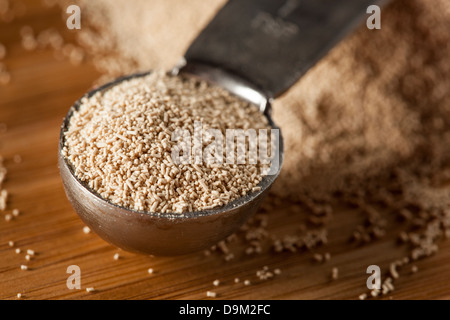 Organic Raw Yeast for baking bread against a background Stock Photo