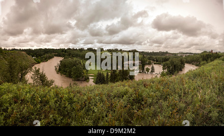 Calgary flood 2013 Stock Photo
