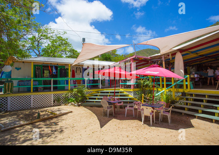 Skinny Legs bar and restaurant in Coral Bay on the Caribbean Island of St John in the US Virgin Islands Stock Photo