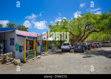 Skinny Legs bar and restaurant in Coral Bay on the Caribbean Island of St John in the US Virgin Islands Stock Photo