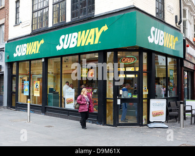 Subway takeaway in Liverpool UK Stock Photo