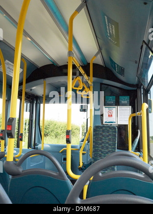 Inside a Arriva bus UK Stock Photo