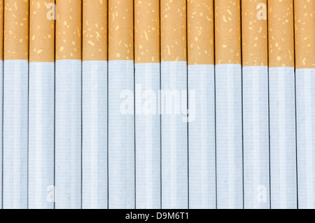 cigarettes with a brown filter macro shot background Stock Photo