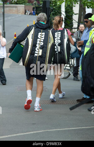 Wimbledon, London, UK. 22nd June 2013.Tennis players arrive at Wimbledon with two days left until the start of the 2013 Wimbledon championships on June 24th Credit:  amer ghazzal/Alamy Live News Stock Photo