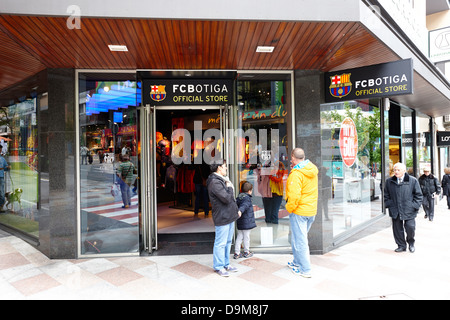 fcbotiga barcelona fc official store tax free shopping in andorra la vella andorra Stock Photo