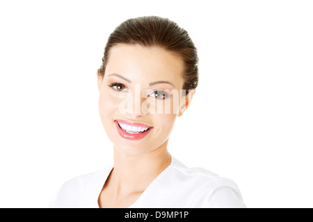 Young nurse or female doctor , isolated on white background Stock Photo