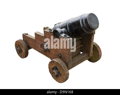Antique medieval seige cannon used in the past to bombard castles and fortifications Stock Photo