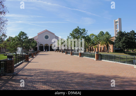 View of the Basilica of the National Shrine of Mary, Queen of the Universe, Orlando, Florida. Stock Photo