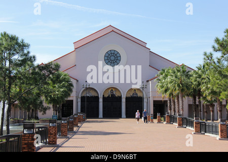 View of the Basilica of the National Shrine of Mary, Queen of the Universe, Orlando, Florida. Stock Photo