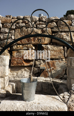 Water Well at an old house in Nablus, Palestine. Stock Photo