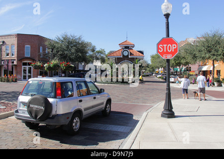 Main Street, City of Winter Garden, Central Florida, United States. Stock Photo