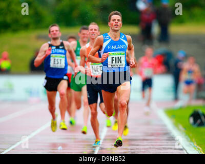 Dublin, Ireland. 23rd June, 2013. Niclas Sandells (FIN) wins the mens 3000m during the European Athletics Team Championships 1st League from Morton Stadium, Santry. Credit: Action Plus Sports/Alamy Live News Stock Photo