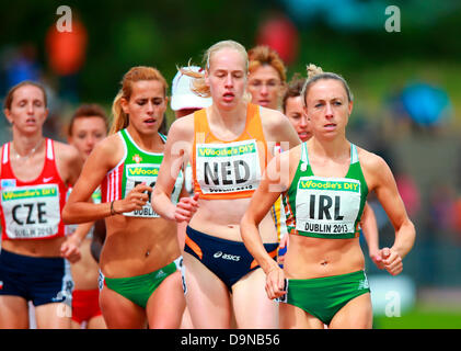 Dublin, Ireland. 23rd June, 2013. Kerry Harty (IRL) leads the pack in the women's 5000m during the European Athletics Team Championships 1st League from Morton Stadium, Santry. Credit: Action Plus Sports/Alamy Live News Stock Photo