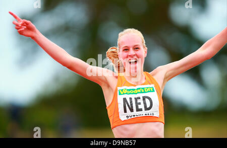 Dublin, Ireland. 23rd June, 2013. Jip Vastenburg (NED) wins the women's 5000m during the European Athletics Team Championships 1st League from Morton Stadium, Santry. Credit: Action Plus Sports/Alamy Live News Stock Photo