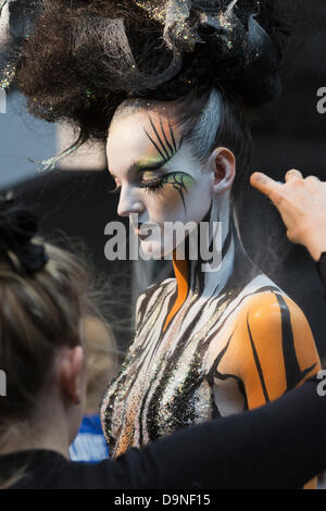 London, UK. 23rd June, 2013. International Make-Up Artist Trade Show, IMATS, at Olympia National Hall in Kensington. IMATS is the world's biggest gathering for make-up artists, vendors and enthusiasts. Photo: Nick Savage/Alamy Live News Stock Photo