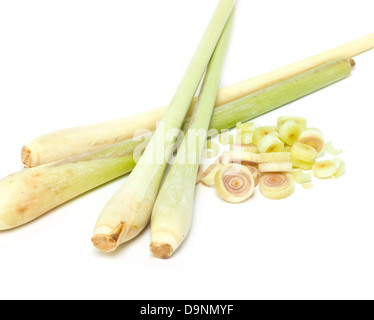 Lemongrass on white background. Stock Photo