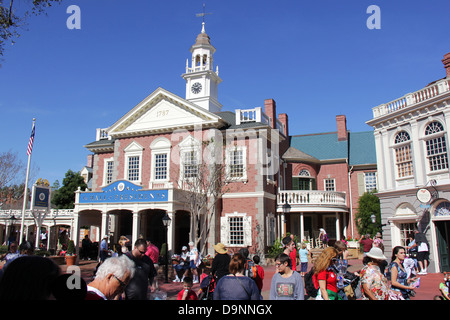 Disney World Magic Kingdom, Hall of Presidents at Liberty Square Stock Photo