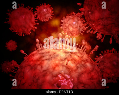 Swine influnza virus. Stock Photo