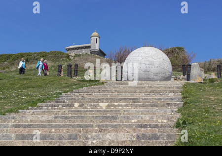 Durlston Castle, The Great Globe, Durlston Country Park, Dorset, England, UK. Stock Photo