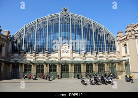 Estacio del Nord railway station in Barcelona, Spain Stock Photo