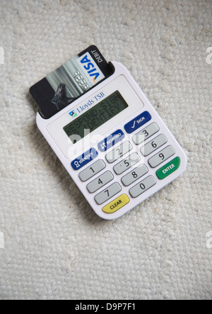 Online Banking Security Keypad, card reader in black and white Stock ...