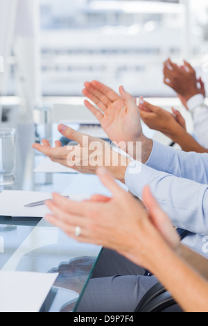A close up of hands clapping in the crowd at V Festival Stock Photo - Alamy