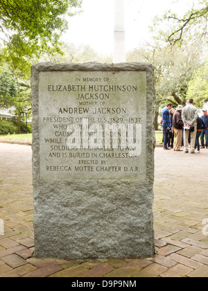 Tribute to Elizabeth Hutchinson Jackson, Washington Square Park, Charleston, SC, USA Stock Photo