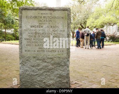 Tribute to Elizabeth Hutchinson Jackson, Washington Square Park, Charleston, SC, USA Stock Photo