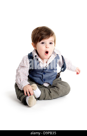 Baby child surprised and excitement look Stock Photo