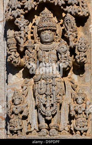 Asia, India, Karnataka, Somnathpur, Keshava temple,stone carving Stock Photo