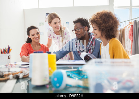 Attractive fashion designers working together Stock Photo