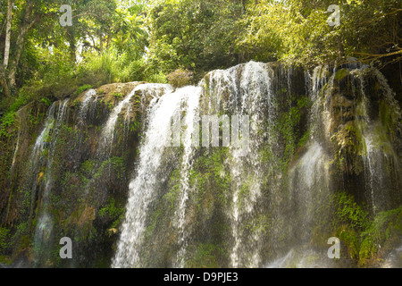 El Nicho waterfall, in Scambray mountains. Cienfuegos province, Cuba. Stock Photo