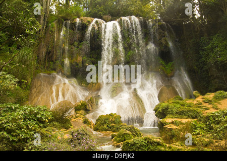 El Nicho waterfall, in Scambray mountains. Cienfuegos province, Cuba. Stock Photo