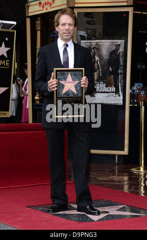 Los Angeles, USA. 24th June, 2013. Jerry Bruckheimer honoured with a star on the Hollywood Walk of Fame, Los Angeles, CA Credit:  Sydney Alford/Alamy Live News Stock Photo