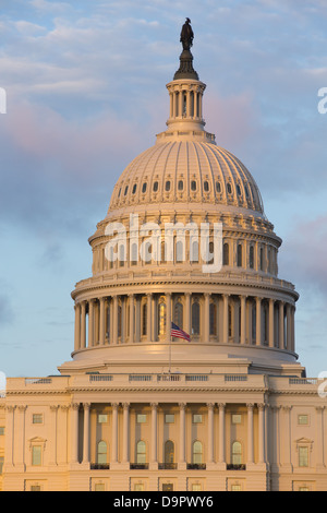 US Capitol Building at sunset, Washington D.C., USA Stock Photo